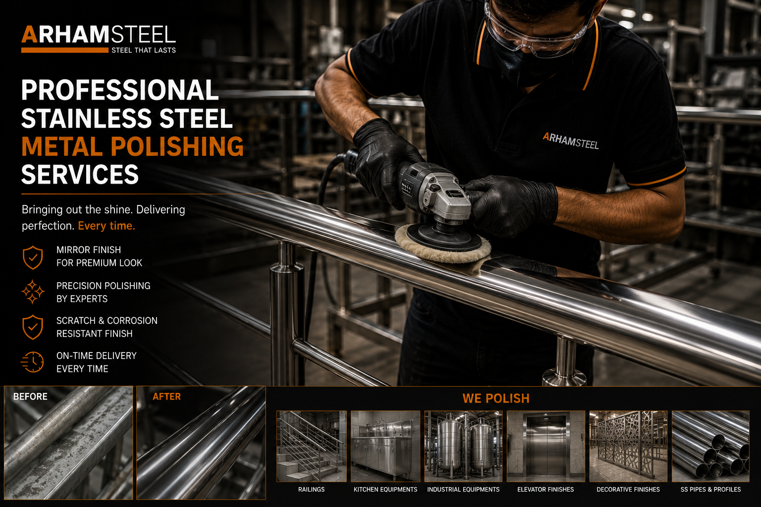 Stainless Steel Metal Polishing