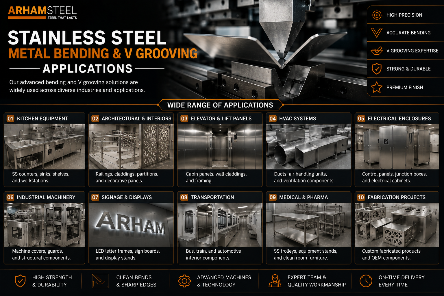 Stainless Steel Metal Bending And V Grooving